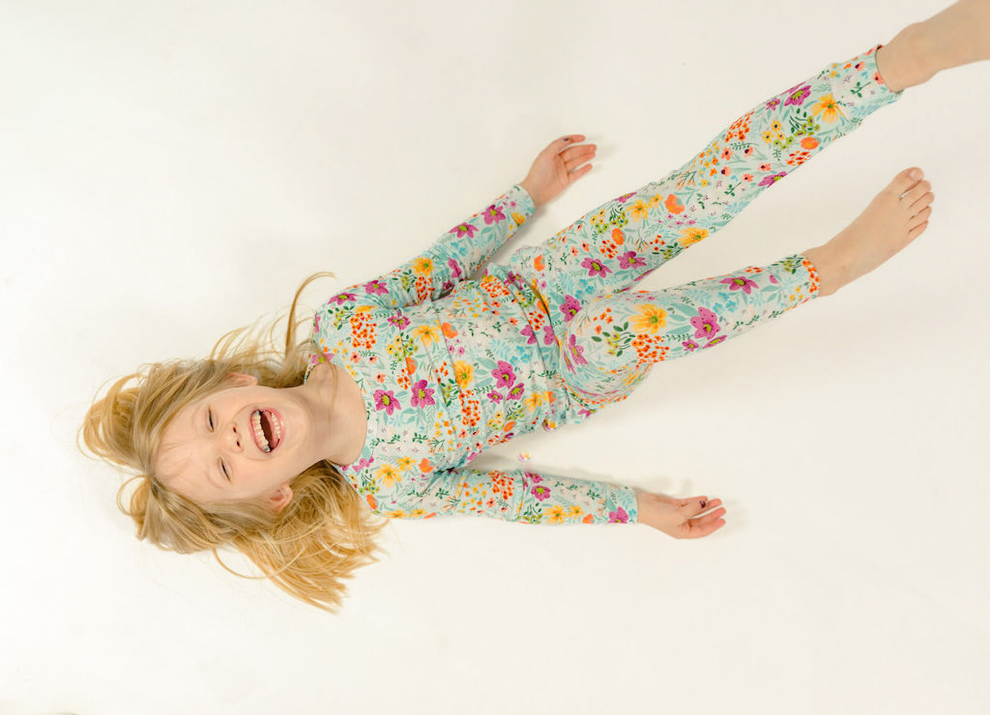 Garden Daydream Ribbed Two-Piece Children's Bamboo Set